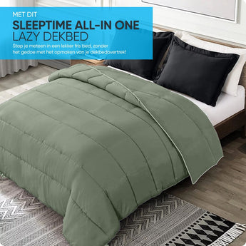 Sleeptime Dekbed en Overtrek in 1 - Groen - Dromen & Wonen