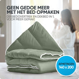 Sleeptime Dekbed en Overtrek in 1 - Groen - Dromen & Wonen