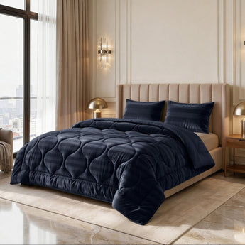 Sleeptime Dekbed en Overtrek in 1 - Hotel Velvet - Navy - Dromen & Wonen