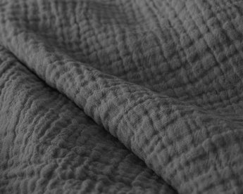 Sleeptime Dekbed en Overtrek in 1 - Mousseline - Antraciet - Dromen & Wonen