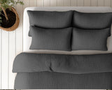 Sleeptime Dekbed en Overtrek in 1 - Mousseline - Antraciet - Dromen & Wonen