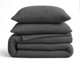 Sleeptime Dekbed en Overtrek in 1 - Mousseline - Antraciet - Dromen & Wonen