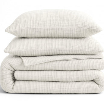 Sleeptime Dekbed en Overtrek in 1 - Mousseline - Beige - Dromen & Wonen