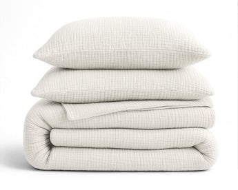 Sleeptime Dekbed en Overtrek in 1 - Mousseline - Beige - Dromen & Wonen