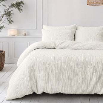 Sleeptime Dekbed en Overtrek in 1 - Mousseline - Beige - Dromen & Wonen