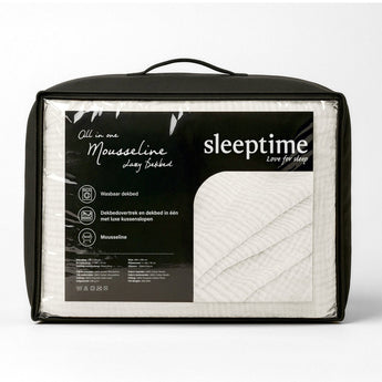 Sleeptime Dekbed en Overtrek in 1 - Mousseline - Beige - Dromen & Wonen