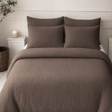 Sleeptime Dekbed en Overtrek in 1 - Mousseline - Donker Taupe - Dromen & Wonen