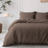 Sleeptime Dekbed en Overtrek in 1 - Mousseline - Donker Taupe - Dromen & Wonen