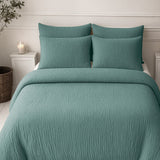 Sleeptime Dekbed en Overtrek in 1 - Mousseline - Groen - Dromen & Wonen