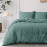 Sleeptime Dekbed en Overtrek in 1 - Mousseline - Groen - Dromen & Wonen