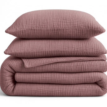 Sleeptime Dekbed en Overtrek in 1 - Mousseline - Roze - Dromen & Wonen