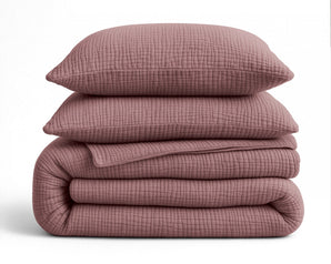 Sleeptime Dekbed en Overtrek in 1 - Mousseline - Roze - Dromen & Wonen
