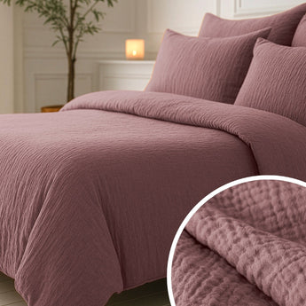 Sleeptime Dekbed en Overtrek in 1 - Mousseline - Roze - Dromen & Wonen