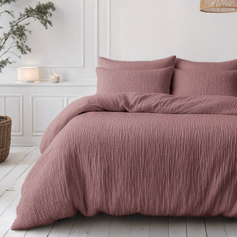 Sleeptime Dekbed en Overtrek in 1 - Mousseline - Roze - Dromen & Wonen