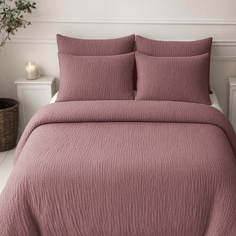 Sleeptime Dekbed en Overtrek in 1 - Mousseline - Roze - Dromen & Wonen