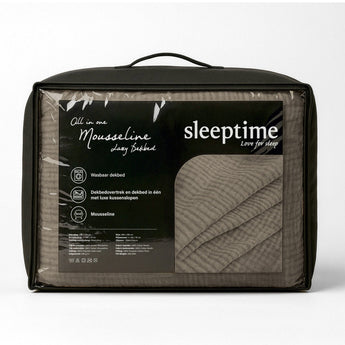 Sleeptime Dekbed en Overtrek in 1 - Mousseline - Taupe - Dromen & Wonen