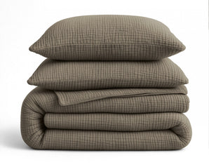 Sleeptime Dekbed en Overtrek in 1 - Mousseline - Taupe - Dromen & Wonen