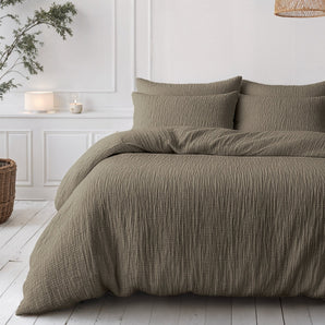 Sleeptime Dekbed en Overtrek in 1 - Mousseline - Taupe - Dromen & Wonen