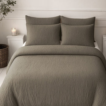 Sleeptime Dekbed en Overtrek in 1 - Mousseline - Taupe - Dromen & Wonen