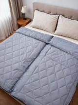 Sleeptime Dekbed en Overtrek in 1 - Partnerdekbed - Ritsbaar - 4 Seizoen - Grijs - Dromen & Wonen