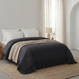 Sleeptime Dekbed en Overtrek in 1 - Ruffles - Antraciet - Dromen & Wonen