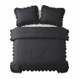 Sleeptime Dekbed en Overtrek in 1 - Ruffles - Antraciet - Dromen & Wonen