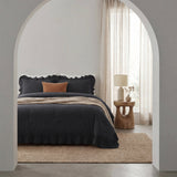 Sleeptime Dekbed en Overtrek in 1 - Ruffles - Antraciet - Dromen & Wonen
