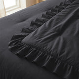 Sleeptime Dekbed en Overtrek in 1 - Ruffles - Antraciet - Dromen & Wonen