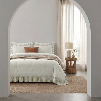 Sleeptime Dekbed en Overtrek in 1 - Ruffles - Gebroken Wit - Dromen & Wonen