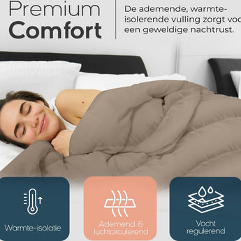 Sleeptime Dekbed en Overtrek in 1 - Taupe - Dromen & Wonen