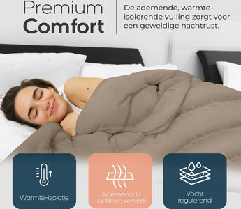 Sleeptime Dekbed en Overtrek in 1 - Taupe - Dromen & Wonen