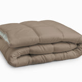 Sleeptime Dekbed en Overtrek in 1 - Taupe/Gebroken Wit - Dromen & Wonen