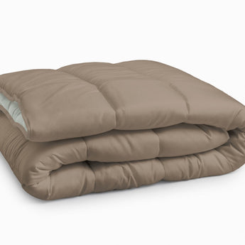 Sleeptime Dekbed en Overtrek in 1 - Taupe/Gebroken Wit - Dromen & Wonen