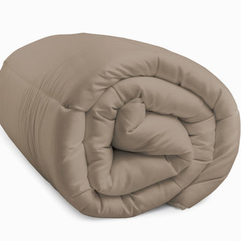 Sleeptime Dekbed en Overtrek in 1 - Taupe/Gebroken Wit - Dromen & Wonen