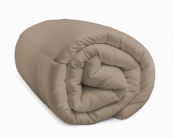 Sleeptime Dekbed en Overtrek in 1 - Taupe/Gebroken Wit - Dromen & Wonen