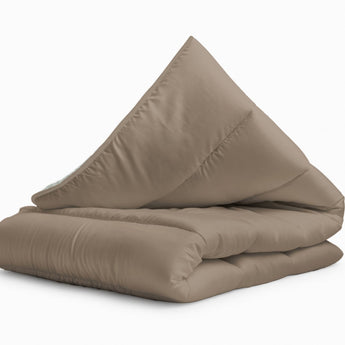 Sleeptime Dekbed en Overtrek in 1 - Taupe/Gebroken Wit - Dromen & Wonen