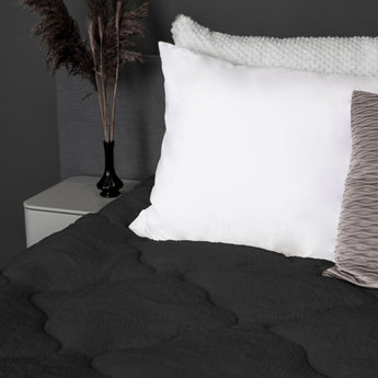Sleeptime Dekbed en Overtrek in 1 - Teddy - Antraciet - Dromen & Wonen