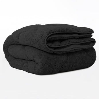 Sleeptime Dekbed en Overtrek in 1 - Teddy - Antraciet - Dromen & Wonen