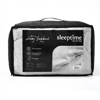 Sleeptime Dekbed en Overtrek in 1 - Teddy - Grijs - Dromen & Wonen