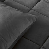 Sleeptime Dekbed en Overtrek in 1 - Velvet - Antraciet - Dromen & Wonen