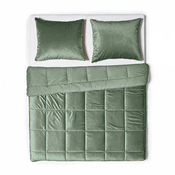 Sleeptime Dekbed en Overtrek in 1 - Velvet - Groen - Dromen & Wonen