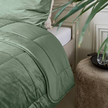 Sleeptime Dekbed en Overtrek in 1 - Velvet - Groen - Dromen & Wonen