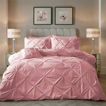 Sleeptime Dekbed en Overtrek in 1 – Velvet Pintuck – Roze - Dromen & Wonen