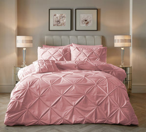 Sleeptime Dekbed en Overtrek in 1 – Velvet Pintuck – Roze - Dromen & Wonen