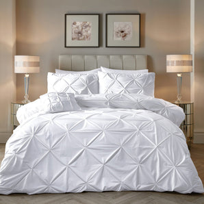 Sleeptime Dekbed en Overtrek in 1 – Velvet Pintuck – Wit - Dromen & Wonen