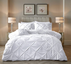 Sleeptime Dekbed en Overtrek in 1 – Velvet Pintuck – Wit - Dromen & Wonen