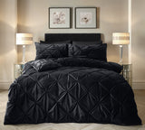 Sleeptime Dekbed en Overtrek in 1 – Velvet Pintuck – Zwart - Dromen & Wonen