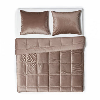 Sleeptime Dekbed en Overtrek in 1 - Velvet - Taupe - Dromen & Wonen
