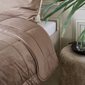 Sleeptime Dekbed en Overtrek in 1 - Velvet - Taupe - Dromen & Wonen