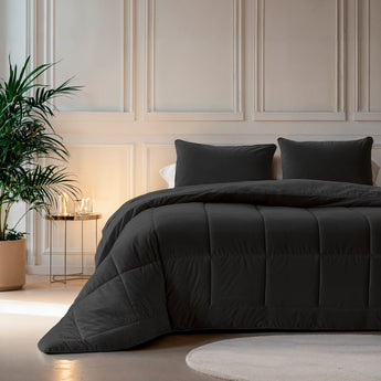 Sleeptime Dekbed en Overtrek in 1 - Velvet - Zwart - Dromen & Wonen